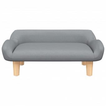 Kindersofa Hellgrau 70x40x24 cm Stoff