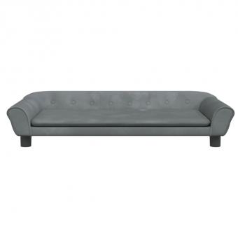 Hundebett Dunkelgrau 100x50x21 cm Samt