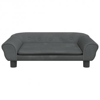 Kindersofa Dunkelgrau 70x45x26 cm Samt