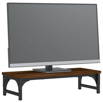 Monitorständer Braun Eichen-Optik 55x23x14 cm Holzwerkstoff