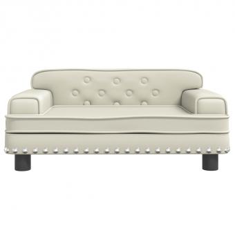 Kindersofa Creme 70x45x30 cm Kunstleder