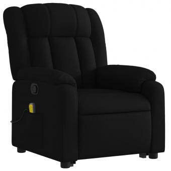 Massage chair with stand-up aid black fabric