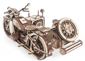 Lemmo 3D model kit wooden motorcycle with sidecar "URAN".