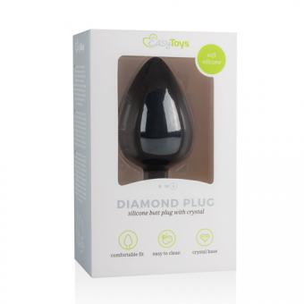 Diamond Analplug groß - schwarz