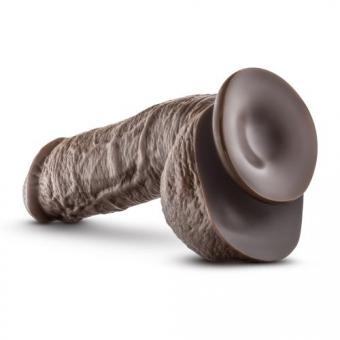 Dr. Skin – Mr. D Dildo mit Saugnapf 21,6 cm – Schokolade