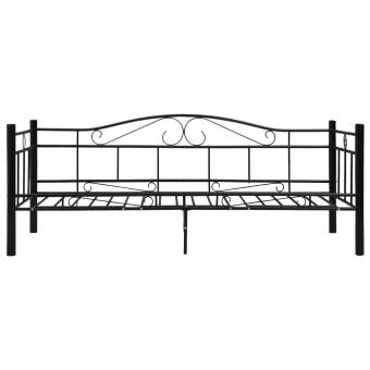 Bettgestell Metall 90x200cm Metallbett Schlafzimmer Bett Weiß/Schwarz