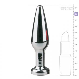 Metal anal plug - silver color