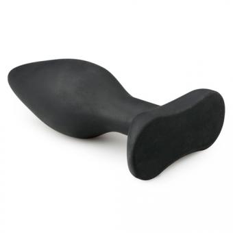 Large black silicone anal plug