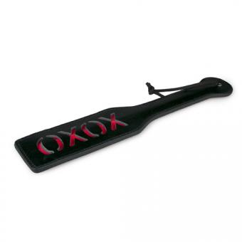 Black leather swatter - XOXO