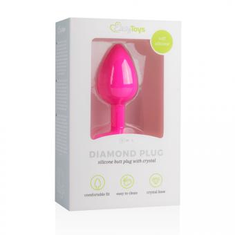 Diamond anal plug small - pink