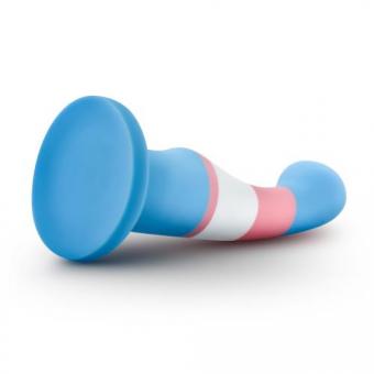 Avant - Pride Silicone Dildo with Suction Cup - Blue