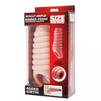 Really generous ribbed penis enlargement sleeve