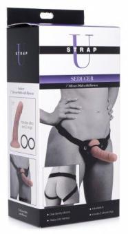 Seducer silicone dildo with harness