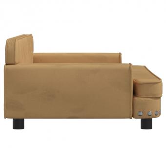 Kindersofa Braun 90x53x30 cm Samt