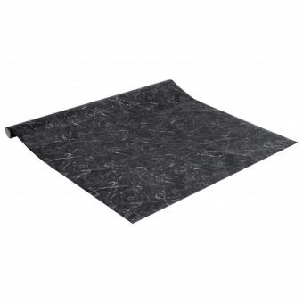 Möbelfolie Selbstklebend Marmor-Optik Schwarz 90x500 cm PVC