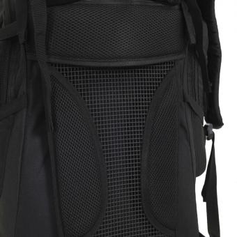 Wanderrucksack Schwarz 80 L Oxford-Gewebe