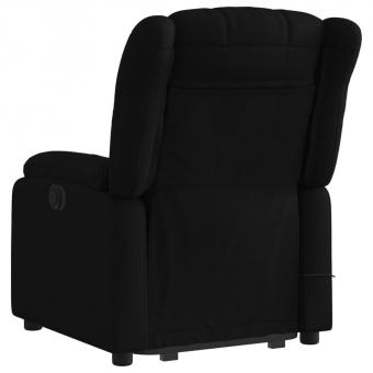 Massage chair with stand-up aid black fabric