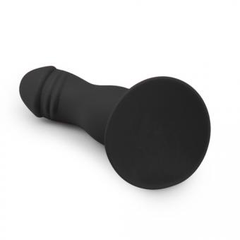 Black silicone suction cup dildo