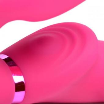 G-Pulse Vibrating Strapless Dildo with Remote Control - Pink