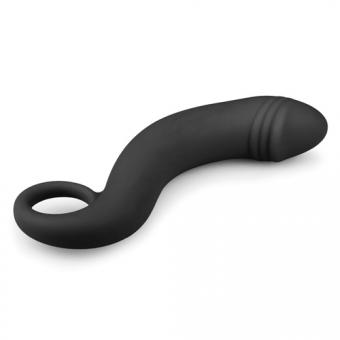 Black silicone prostate dildo