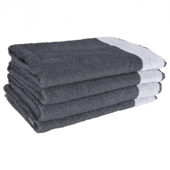 Комплект полотенец из 12 предметов из хлопка серого цвета