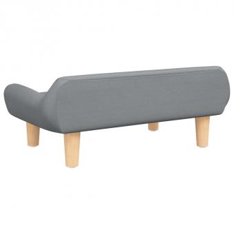 Kindersofa Hellgrau 70x40x24 cm Stoff