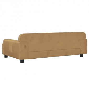 Kindersofa Braun 90x53x30 cm Samt