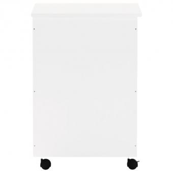 Laundry basket with castors RANA White 45x45x64 cm solid pine wood