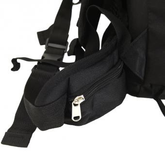 Wanderrucksack Schwarz 60 L Oxford-Gewebe