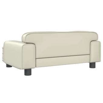 Kindersofa Creme 70x45x30 cm Kunstleder