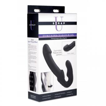 Evoke vibrating strap-on without straps - black