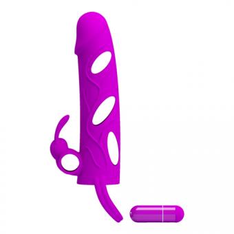 Penis sheath with clitoral stimulator