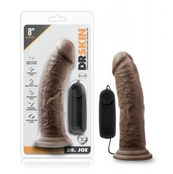 Dr. Skin - Dr. Joe Vibrator mit Saugnapf 20,3 cm - Schokoladenbraun