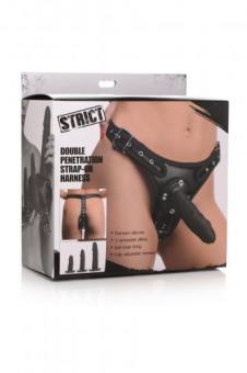 Double Penetration Strap-On Harness - Black