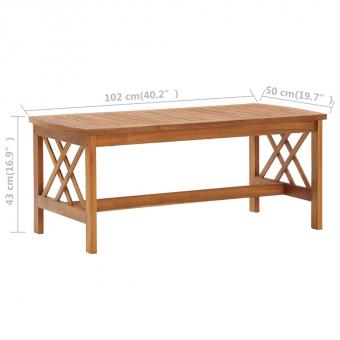 Coffee table 102x50x43 cm solid wood acacia