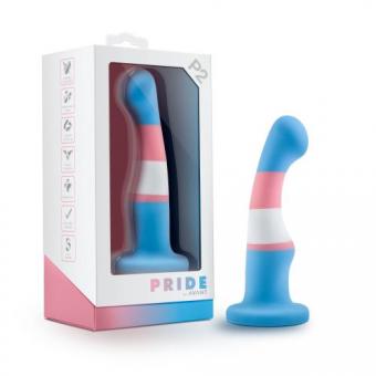 Avant - Pride Silicone Dildo with Suction Cup - Blue