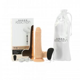 Naked Addiction - Realistischer rotierender Dildo mit Fernbedienung - 19 cm