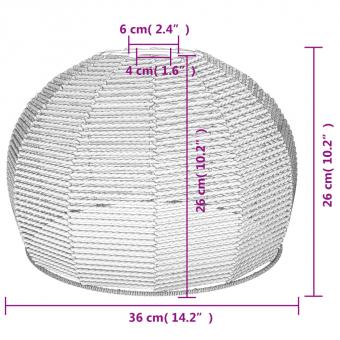 Lampenschirm Ø36x26 cm Eisen und Papier