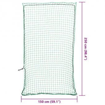 Anhängernetz mit Gummiseil Grün 2,5x1,5 m PP