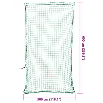 Anhängernetz mit Gummiseil Grün 6x3 m PP