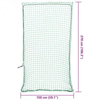 Anhängernetz mit Gummiseil Grün 2,7x1,5 m PP