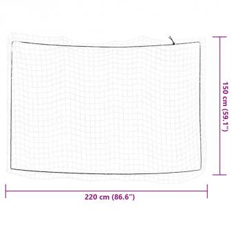 Anhängernetz mit Gummiseil Weiß 2,2x1,5 m PP