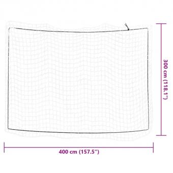 Anhängernetz mit Gummiseil Weiß 4x3 m PP