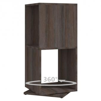 Hinged shelf Grey and Sonoma oak 34.5x34.5x75.5 cm Wood-based material