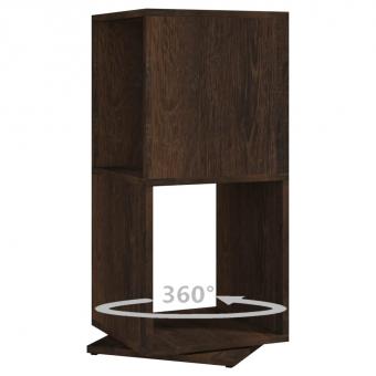 Smoked oak hinged shelf 34.5x34.5x75.5 cm Wood-based material