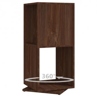 Swivel shelf Brown oak look 34.5x34.5x75.5 cm Wood-based material