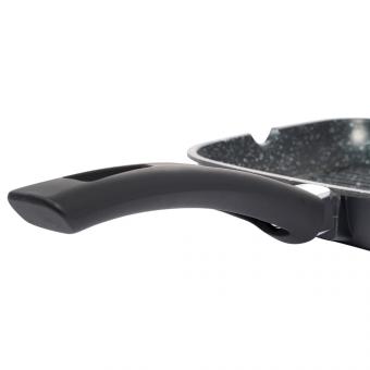 Grill Pan with Marble Coating 24cm Black