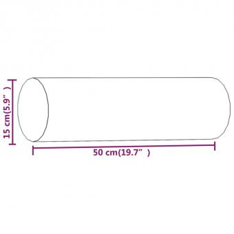 2x Sofakissen Ø15x50cm Samt Dekokissen Zierkissen