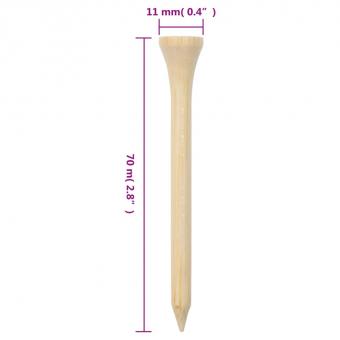 Golf-Tees 1000 Stk. 70 mm Bambus