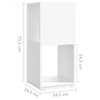 Revolving shelf 34.5x34.5x75.5cm File shelf Standing shelf